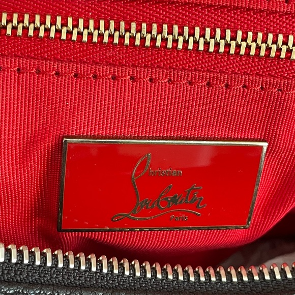 CHRISTIAN LOUBOUTIN Handbag Purse Marianna Rider Large Capra Black - Picture 8 of 16